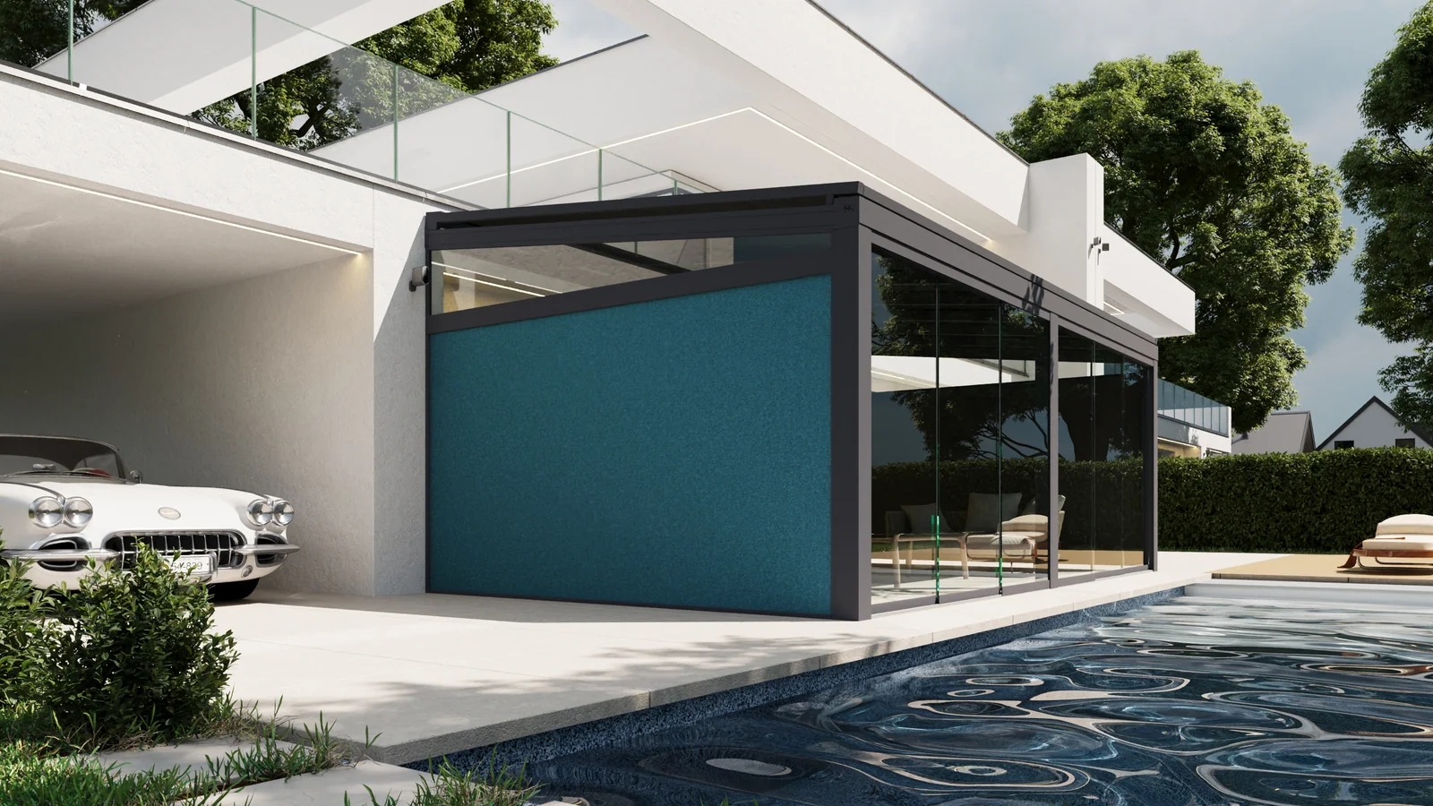 Zip-screen 5,4m x 2,8m