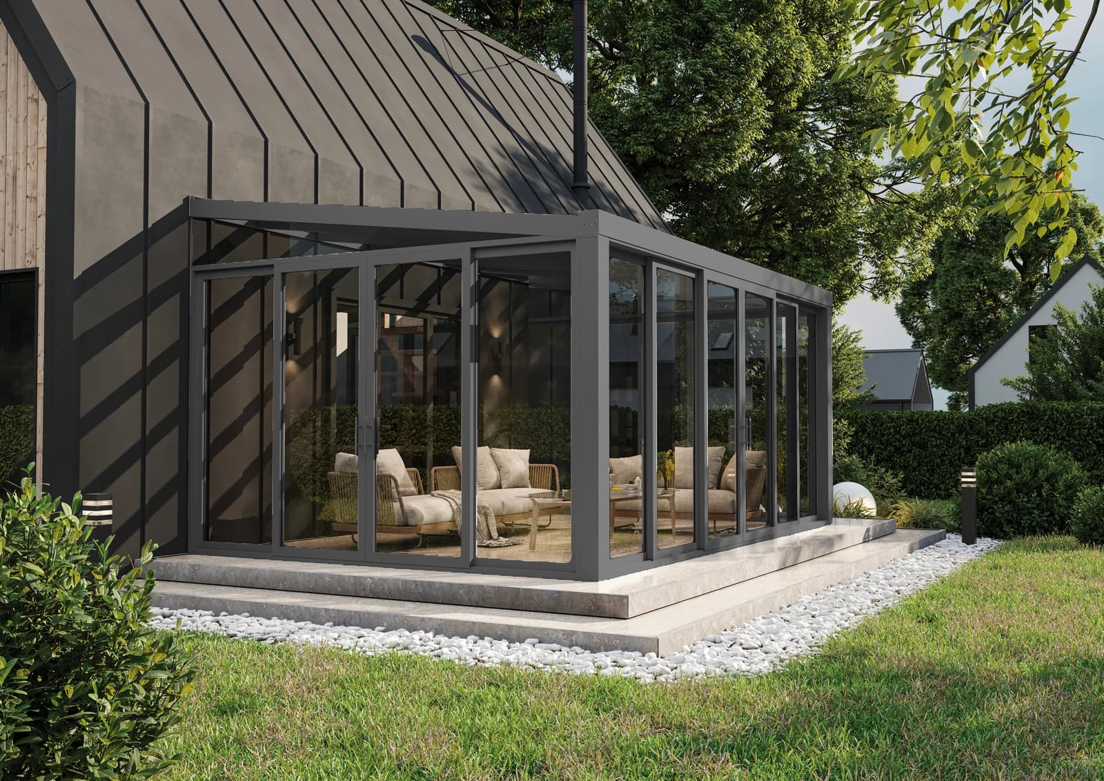 Wintergarten inspiratie in showroom FK Veranda